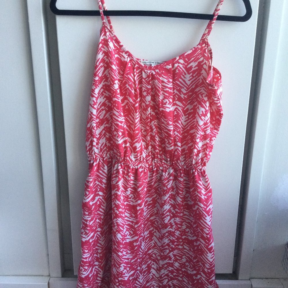 Pink and white summer dress